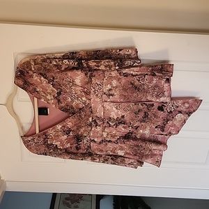 Women's pink and black dress top